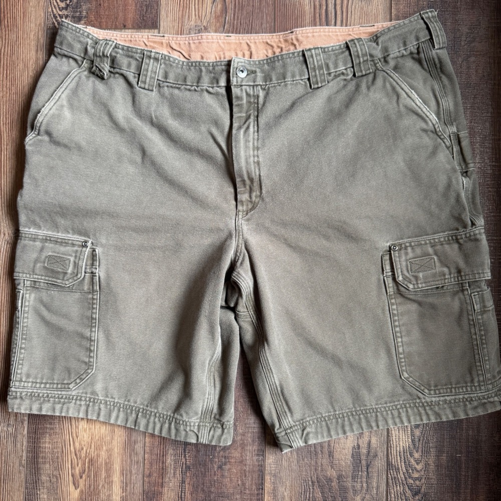 Duluth Trading Co Fire Hose Cargo Shorts Mens‎ 48 Green Cotton 11 Inseam 71702